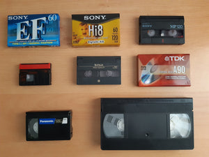 Traspaso de Cintas VHS, 8mm, Hi8, MiniDV, y VHSc a Digital