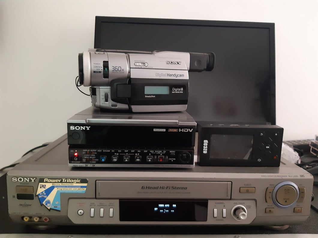 Traspaso de Cintas VHS, 8mm, Hi8, MiniDV, y VHSc a Digital